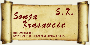 Sonja Krasavčić vizit kartica